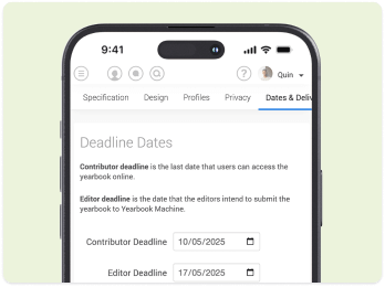 The contributor deadline setting