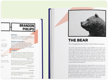 Several pages sharing one design style