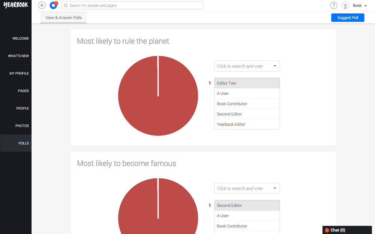 Voting in Polls « Support | Yearbook Machine